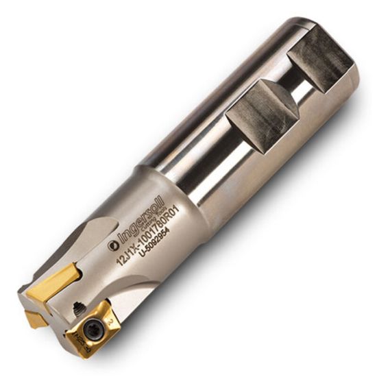 Picture of INGERSOLL 12J1X-0703084R01 Milling Cutter 90.0° 0.750 Weldon 0.7500 2 Flute Coolant 0.49 Max DOC 5.000 OAL