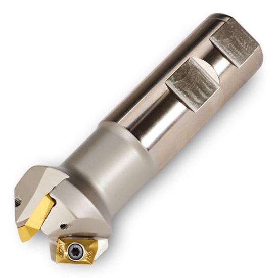 Picture of INGERSOLL 12L1R020044W5R00 Milling Cutter 75.0° 0.787 Cylindrical 0.9843 3 Flute Coolant 0.4567 Max DOC 3.937 OAL