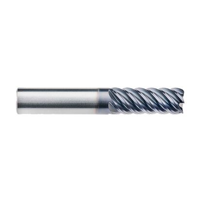 Picture of IMCO 69101 DIA 5/8 SH 0.6250 LOC 1.3750 OAL 3.50 End Mill Standard Flute High Helix Carbide AlTiN Single End Corner Radius 0.0300 0.76MM Omega-6 Mill