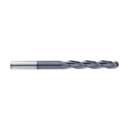 Picture of IMCO 62081 DIA 1/4 SH 0.2500 LOC 1.50 OAL 4.00 End Mill Standard Flute Standard Helix Carbide AlTiN Single End Ball Nose General Purpose