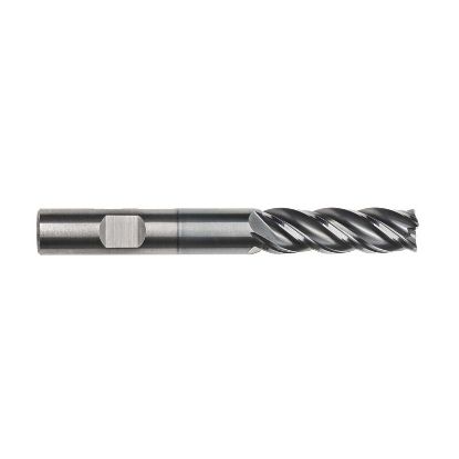 Picture of IMCO 68203 DIA 1/2 SH 0.50 LOC 2.1250 OAL 4.00 End Mill Standard Flute Variable Helix Carbide AlCrN Single End Square Sharp Pow-R-Feed Mill