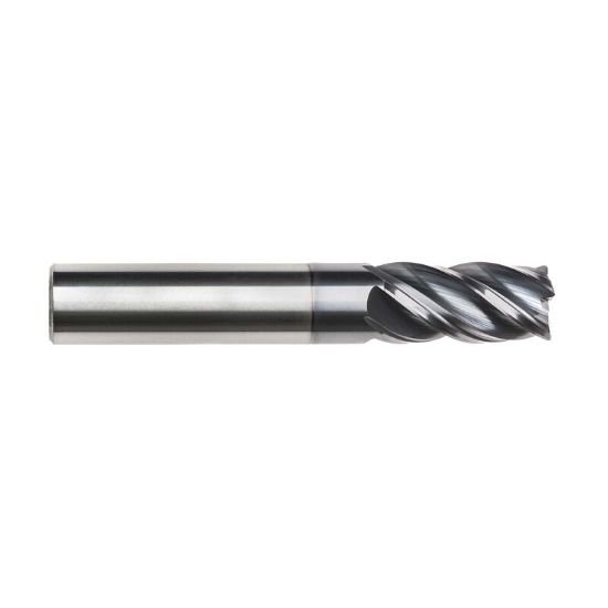 Picture of IMCO 63429 DIA 1 SH 1.00 LOC 3.00 OAL 6.00 End Mill Standard Flute Variable Helix Carbide AlTiN Single End Corner Radius 0.0300 0.76MM Pow-R-Feed Mill