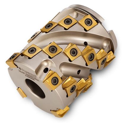 Picture of INGERSOLL 2SJ3F-25030D3R01 Milling Cutter 90.0°, Corn Cob 2.500 Cylindrical 1.0000 4 Flute Coolant 2.66 Max DOC 3.000 OAL