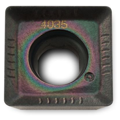 Picture of INGERSOLL SDMS130608N-FL IN4035 Milling Insert Square 0.031 TiAIN + AlCrO GoldQuadF Insert