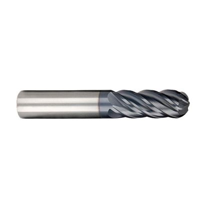 Picture of IMCO 65480 DIA 3/4 SH 0.7500 LOC 2.3750 OAL 5.00 End Mill Standard Flute Standard Helix Carbide AlCrN Single End Ball Nose enDURO Mill