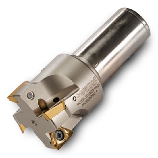 Picture of INGERSOLL 1KJ1P-2002281R01 Milling Cutter 90.0° 2.000 Cylindrical 1.2500 4 Flute Coolant 0.57 Max DOC 4.500 OAL
