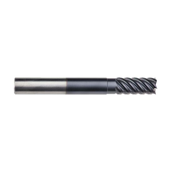 Picture of IMCO 69544 DIA 3/4 SH 0.7500 LOC 1.6250 OAL 6.00 End Mill Standard Flute High Helix Carbide AlTiN Single End Corner Radius 0.0300 0.76MM Omega-6 Mill