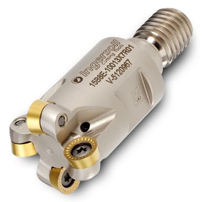 Picture of INGERSOLL 15B8E-15015X8R01 Milling Cutter Button Cutter 1.500 Screw M16 5 Flute Coolant 0.1575 Max DOC