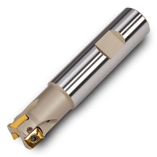 Picture of INGERSOLL 12J1P025085W5R00 Milling Cutter 90.0° 0.984 Cylindrical 0.9843 3 Flute Coolant 0.3543 Max DOC 5.708 OAL