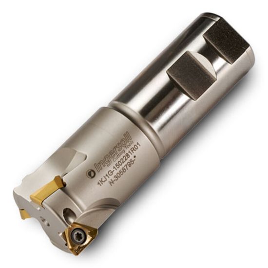 Picture of INGERSOLL 1KJ1G-1502281R02 Milling Cutter 90.0° 1.500 Cylindrical 1.2500 4 Flute Coolant 0.433 Max DOC 4.500 OAL