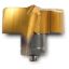 Picture of INGERSOLL TPF2222R01 IN2505 0.8750 (22.23 mm) Gold Twist Replaceable Flat Bottom Tips|Steel & Gen