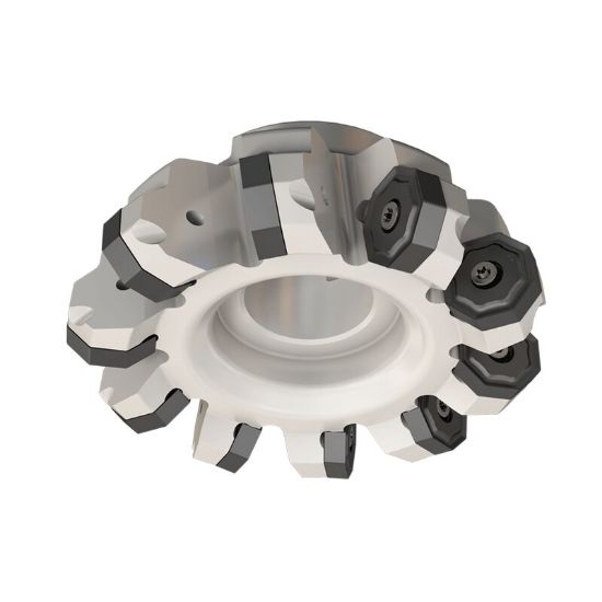 Picture of ISCAR F45NM D6.0-10-2.00-R08 Milling Cutter 44.3° 6.000 Diameter R8 R8 2.000 OAL 10 Flute