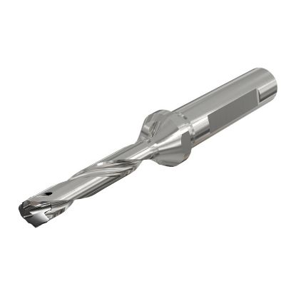 Picture of ISCAR DCN 0709-354-100A-5D 0.709" Indexable Head Drill s with Coolant Holes and One Flat Shank, Drill ing Depth 5xD