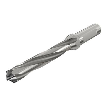Picture of ISCAR D3N 0512-256-063A-5D 0.512" Exchangeable Head 3 Flute Drill s with Coolant Holes and One Flat Shank, Drill ing Depth 5xD