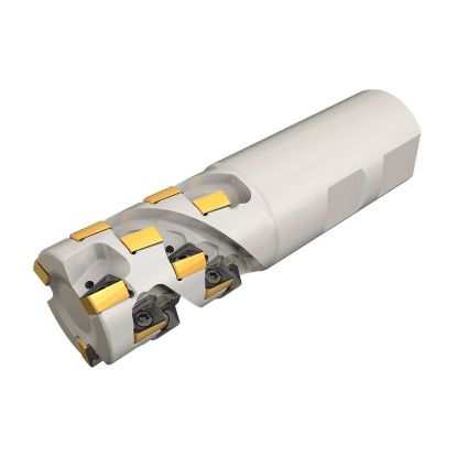 Picture of ISCAR H490 ANKD1.25-1.68-W1.2-9 Milling Cutter 90.0°, Corn Cob 1.250 Diameter Weldon 1.250 4.520 OAL 18 Flute