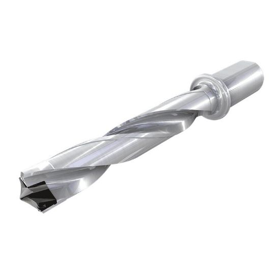 Picture of ISCAR DFN 1378-413-125A-3D-IQ 1.378" Indexable Head Drill s with Coolant Holes and One Flat Shank, Drill ing Depth 3xD