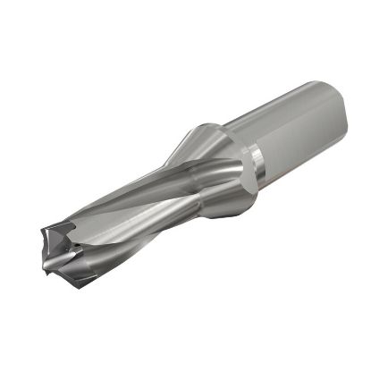 Picture of ISCAR D3N 0669-100-075A-1.5D 0.669" Exchangeable Head 3 Flute Drill s with Coolant Holes and One Flat Shank, Drill ing Depth 1.5xD