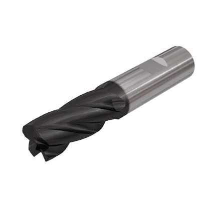 Picture of ISCAR ECI-H4R 375-750/1.25C02CF IC900 DIA 3/8 SH 0.3750 LOC 0.7500 OAL 3.00 End Mill Standard Flute Standard Helix Carbide AlTiN Single End 45.0° Chamfer CHATTERFREE