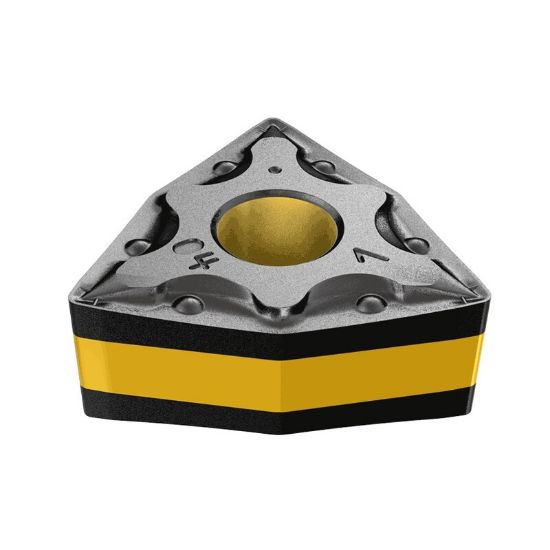 Picture of ISCAR WNMG330 WF IC907 Turning Insert Trigon Carbide TiAIN + TiN 0.008 Corner Radius