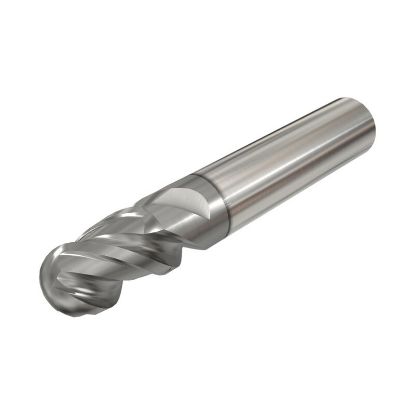 Picture of ISCAR EBSI-A-3 125-188-C125 -90 IC900 DIA 1/8 SH 0.1250 LOC 0.1880 OAL 1.50 End Mill Standard Flute Standard Helix Carbide AlTiN Single End Ball Nose SolidMill