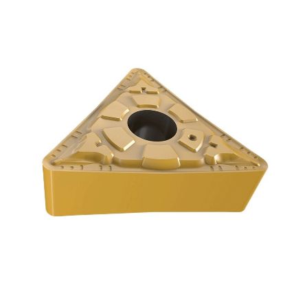 Picture of ISCAR TNMG332 FFG IC520N Turning Insert Triangle Cermet TiCN + TiN 0.031 Corner Radius