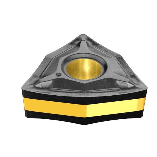 Picture of ISCAR WNMG3-2 WG IC807 Turning Insert Trigon Carbide TiAIN + TiN 0.031 Corner Radius