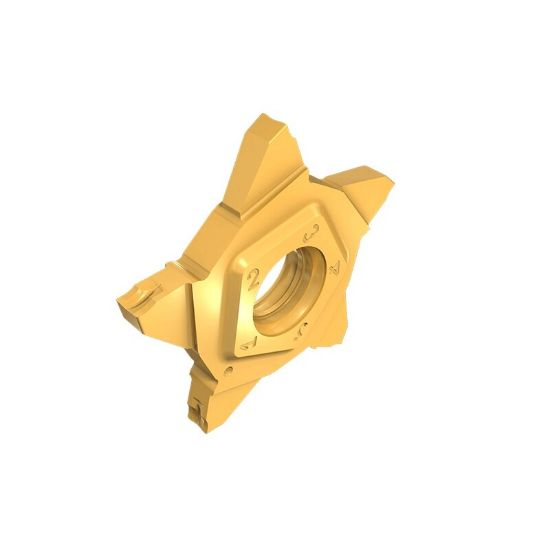 Picture of ISCAR PENTA 24N356J020 IC908 Cut Off,Grooving Insert 0.008 Corner Radius 0.140 Wide TiAlN