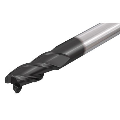 Picture of ISCAR ECI-E-3R 125-250-C010 IC900 DIA 1/8 SH 0.1250 LOC 0.2500 OAL 1.50 End Mill Standard Flute Standard Helix Carbide AlTiN Single End Corner Radius 0.0100 0.25MM SolidMill