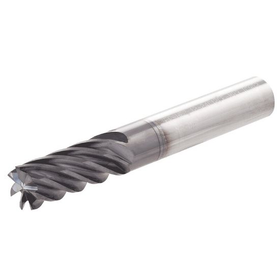 Picture of ISCAR ECI-H7 500-1.0C500CF-3.5 IC902 DIA 1/2 SH 0.50 LOC 1.00 OAL 3.50 End Mill Standard Flute Standard Helix Carbide TiAlN Single End 45.0° Chamfer SolidMill