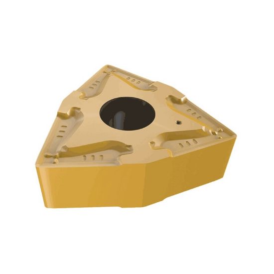 Picture of ISCAR WNMG3-0 FFA IC520N Turning Insert Trigon Cermet TiCN + TiN 0.008 Corner Radius