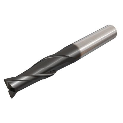 Picture of ISCAR ECCI-A-2 500-1.0-C500 IC900 DIA 1/2 SH 0.50 LOC 1.00 OAL 3.00 End Mill Standard Flute Standard Helix Carbide AlTiN Single End 45.0° Chamfer SolidMill