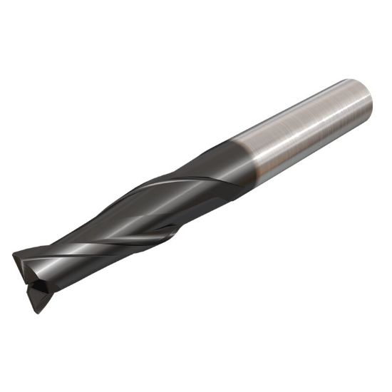 Picture of ISCAR ECCI-A-2 500-1.0-C500 IC900 DIA 1/2 SH 0.50 LOC 1.00 OAL 3.00 End Mill Standard Flute Standard Helix Carbide AlTiN Single End 45.0° Chamfer SolidMill