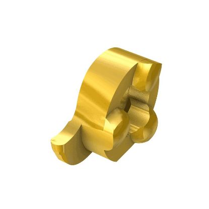 Picture of ISCAR GIQL 11-15-2.00-R100 IC528 Grooving,Groove Turning Insert 0.039 Corner Radius 0.079 Wide TiCN + TiN