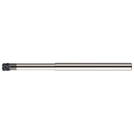 Picture of MASTERCUT DIA 1/8 SH 0.1250 LOC 0.1250 OAL 4.00 End Mill Standard Flute Variable Helix Carbide nACRoA Single End Corner Radius 0.0100 0.25MM MOLD MillS