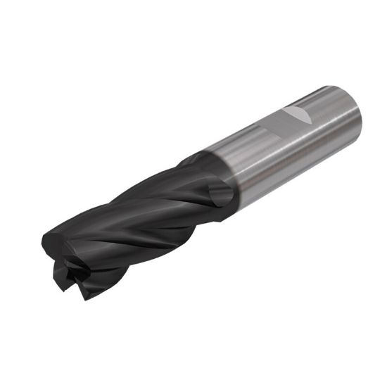 Picture of ISCAR ECI-H4R 750-1.5/2.25C04CF IC900 DIA 3/4 SH 0.7500 LOC 1.50 OAL 5.00 End Mill Standard Flute Standard Helix Carbide AlTiN Single End 45.0° Chamfer CHATTERFREE