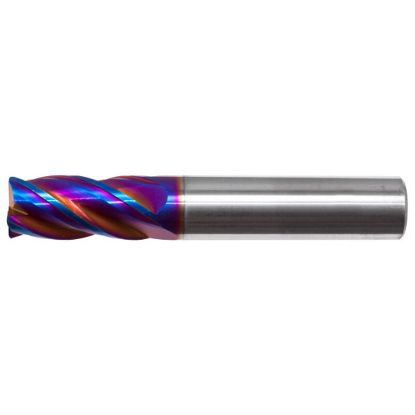 Picture of MASTERCUT DIA 1/8 SH 0.1250 LOC 0.2500 OAL 1.50 End Mill Standard Flute Variable Helix Carbide nACRoA Single End Corner Radius 0.0200 0.51MM V4 ULTRA