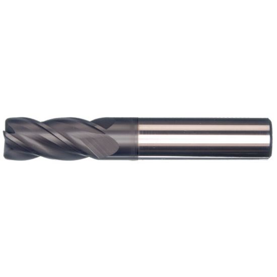 Picture of MASTERCUT DIA 1/8 SH 0.1250 LOC 0.3750 OAL 1.50 End Mill Standard Flute Variable Helix Carbide nACRoA Single End Corner Radius 0.0450 1.14MM V4