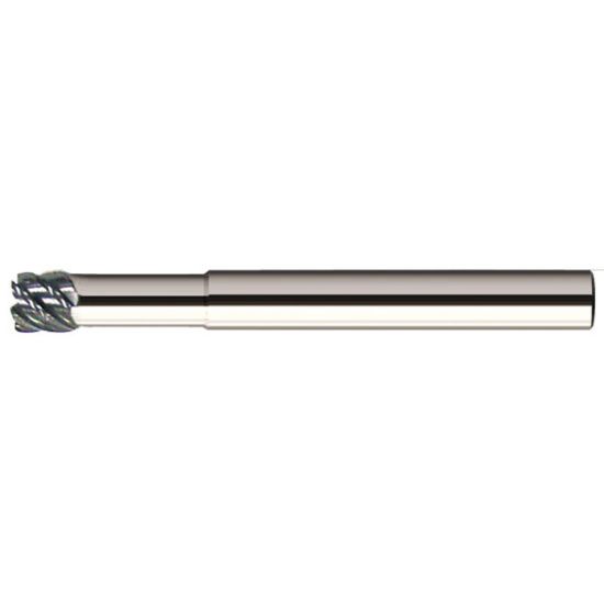 Picture of MASTERCUT DIA 1/8 SH 0.1250 LOC 0.1250 OAL 2.2500 End Mill Standard Flute Variable Helix Carbide nACRoA Single End Corner Radius 0.0150 0.38MM MOLD MillS