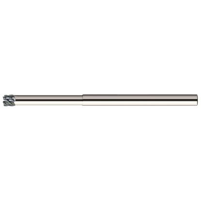 Picture of MASTERCUT DIA 1/8 SH 0.1250 LOC 0.1250 OAL 4.00 End Mill Standard Flute Variable Helix Carbide nACRoA Single End Corner Radius 0.0200 0.51MM MOLD MillS