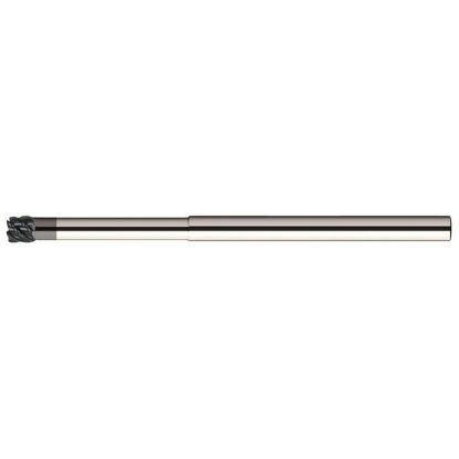 Picture of MASTERCUT DIA 1/8 SH 0.1250 LOC 0.1250 OAL 4.00 End Mill Standard Flute Variable Helix Carbide nACRoA Single End Corner Radius 0.0200 0.51MM MOLD MillS