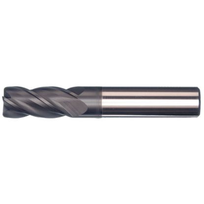 Picture of MASTERCUT DIA 3/4 SH 0.7500 LOC 3.00 OAL 6.00 End Mill Standard Flute Variable Helix Carbide nACRoA Single End Corner Radius 0.0150 0.38MM V4