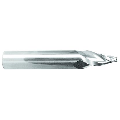 Picture of MELIN 50277 DIA 1/8 SH 0.2500 LOC 0.7500 OAL 3.00 End Mill Taper Flute Carbide AlTiN Single End Square Sharp