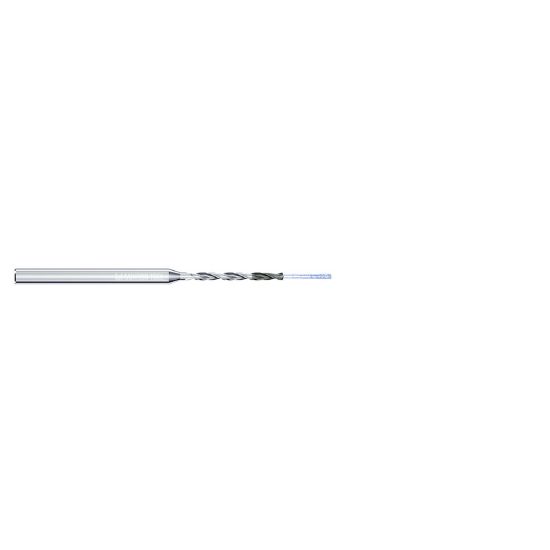Picture of MIKRON 2.CD.100470.CS Carbide Drill Coolant Thru 140° 0.185 Diameter Cylindrical 0.236 4.170 OAL 2 Flute 10.0XD