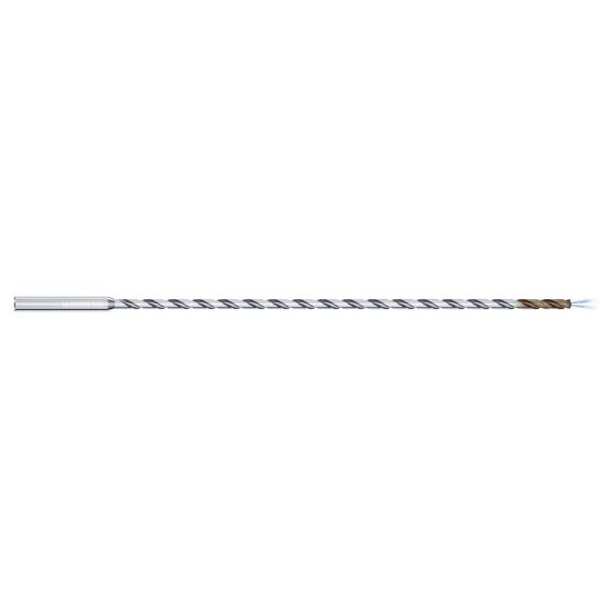 Picture of MIKRON 2.CD.400460.IC Carbide Drill Coolant Thru 140° 0.181 Diameter Cylindrical 0.236 9.490 OAL 2 Flute 40.0XD