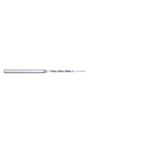 Picture of MIKRON 2.CD.100600.CA Carbide Drill Coolant Thru 140° 0.236 Diameter Cylindrical 0.236 4.470 OAL 2 Flute 10.0XD