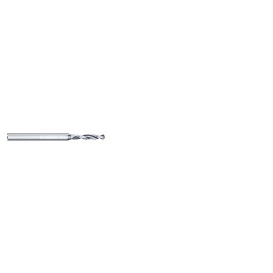 Picture of MIKRON 2.MD.210069.0 Carbide Drill Solid 118° 0.027 Diameter Cylindrical 0.039 1.181 OAL 2 Flute 5.0XD-8.0XD