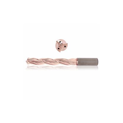 Picture of PCT CXC303600T6 Carbide Drill Coolant Thru 130° ZrCN 0.141 Diameter Cylindrical 0.236 Shank 2.440 OAL 3 Flute 0.787 Flute Length 3.0XD