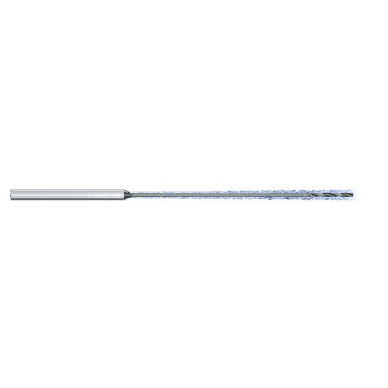 Picture of MIKRON 2.CFS.50102.IK.1 Carbide Drill Coolant Thru 140° 0.040 Diameter Cylindrical 0.118 3.540 OAL 2 Flute 50.0XD