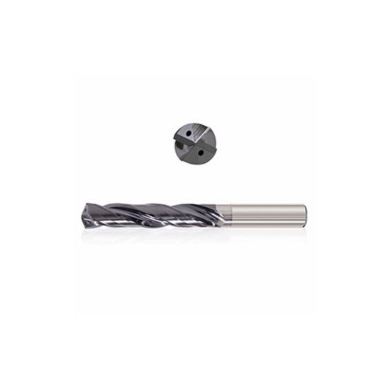 Picture of PCT SXC1606750T9 Deep Hole Coolant Thru 135° TiAlN 0.265 Diameter Cylindrical 0.315 Shank 5.748 OAL 2 Flute 4.252 Flute Length 16.0XD
