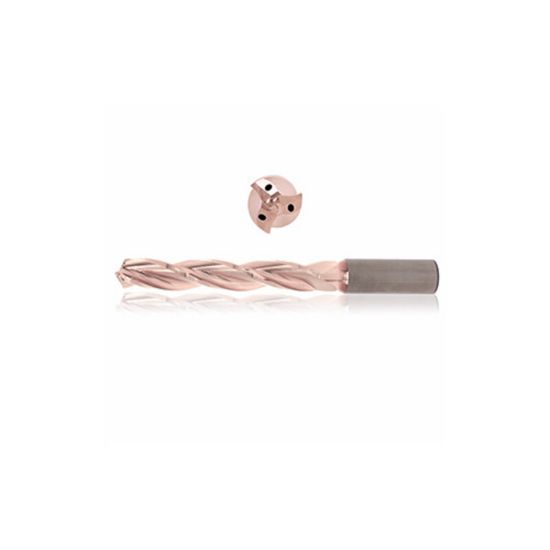 Picture of PCT CXC304500T6 Carbide Drill Coolant Thru 130° ZrCN 0.177 Diameter Cylindrical 0.236 Shank 2.598 OAL 3 Flute 0.945 Flute Length 3.0XD